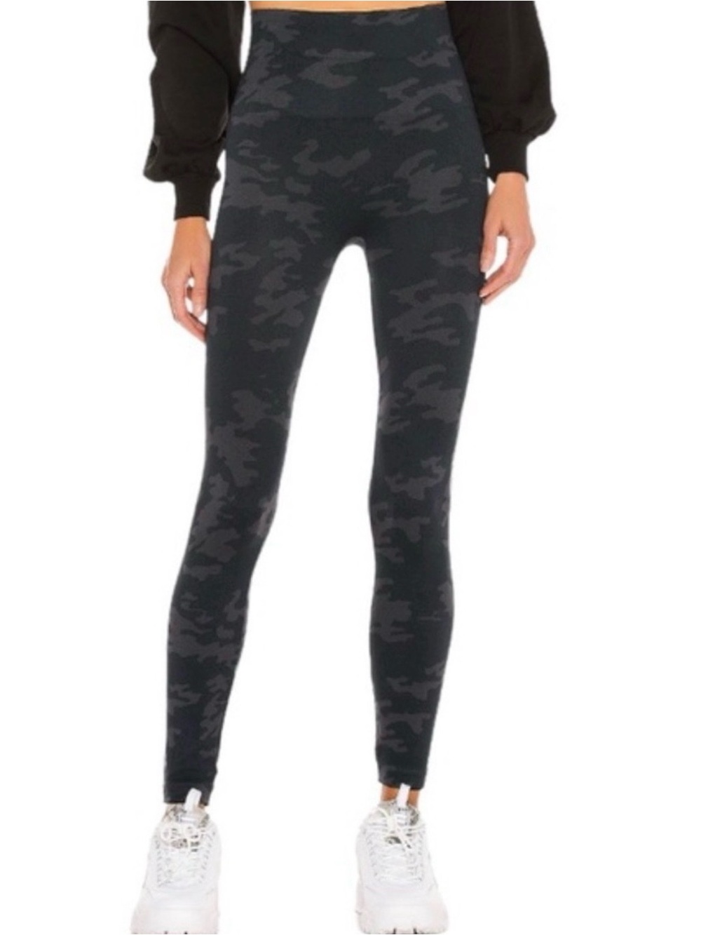 SPANX Black High-Waist Camo Leggings